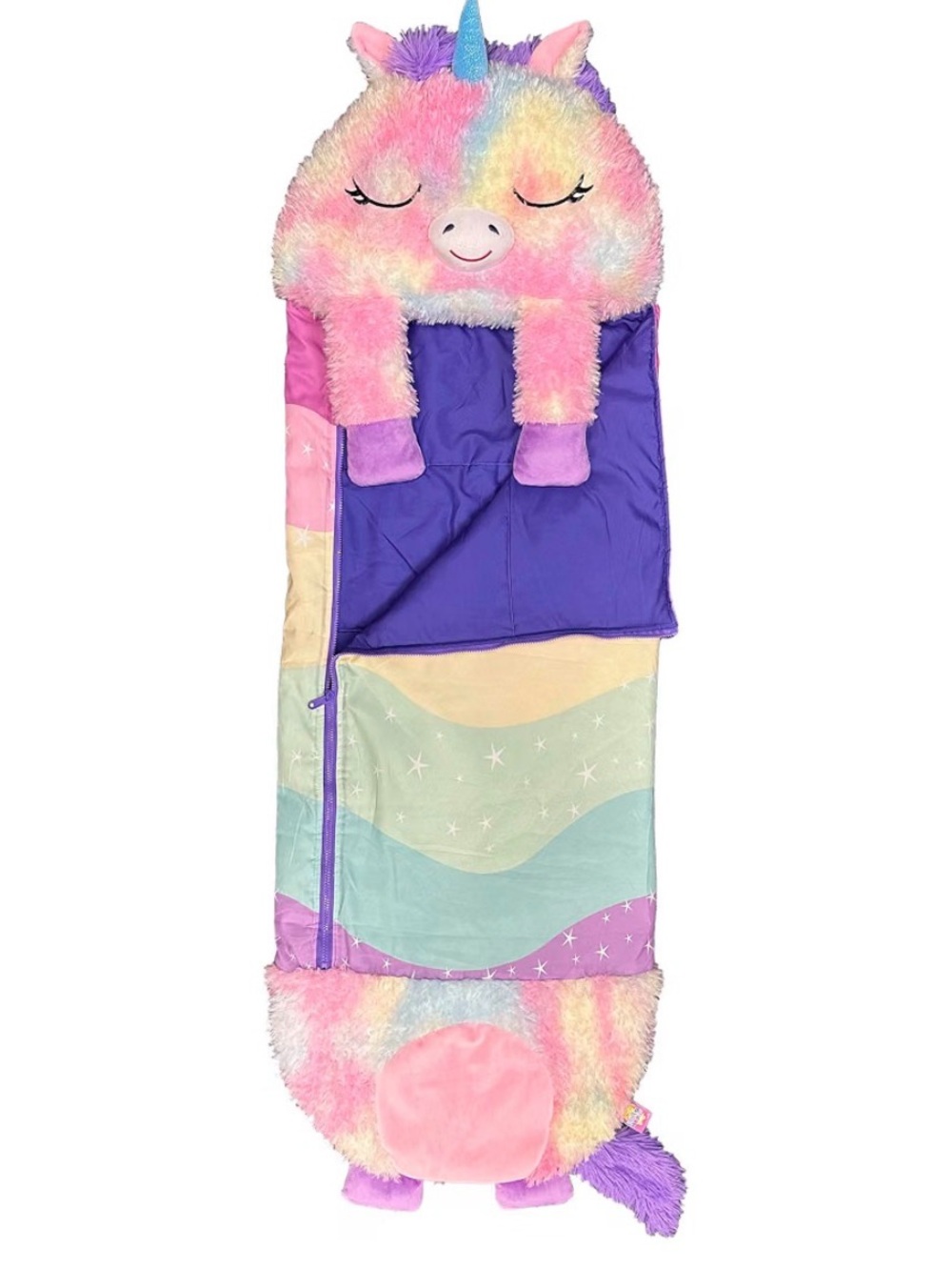 Happy Nappers 2-in-1 Pillow & Sleepy Sack Dreamy the Unicorn 54x20 Medium